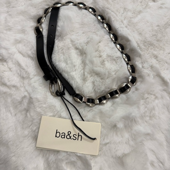 BA&SH  BRISKA
Thin adjustable belt In Black main image 12